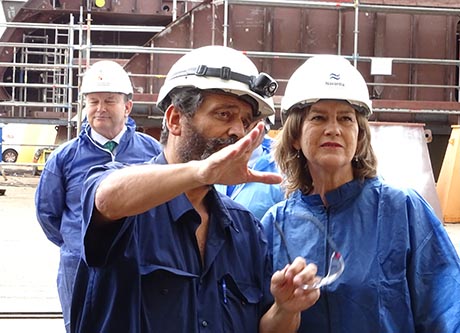 Susana Sarriá analiza los planes de Navantia en los astilleros de Ferrol-Fene