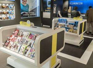 Interior de una de las nuevas oficinas de CORREOS