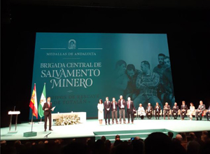 Entrega de la Medalla de Andalucía a la Brigada de Salvamento Minero de HUNOSA