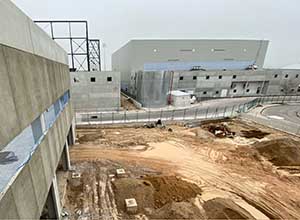 Obra del nuevo centro logístico de CORREOS en Barajas