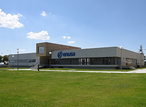 Exterior de la fábrica de elementos combustible de ENUSA en Juzbado (Salamanca)