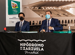 Los presidentes del Hipódromo de La Zarzuela y de CORREOS en la presentación de la temporada de carreras 2021.