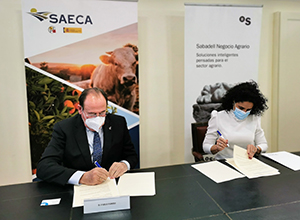 Firma el convenio entre SAECA y Banco Sabadell.