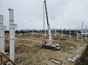 Estructura metálica de la Fábrica de bloques