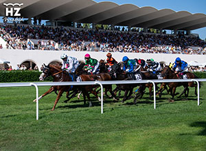 Carreras de caballos en el Hipódromo de La Zarzuela.