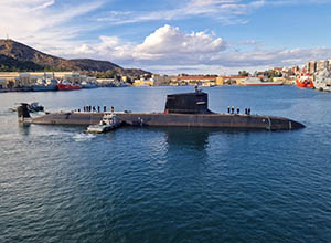 Puesta a flote del submarino S-82 ‘Narciso Monturiol’ de NAVANTIA.