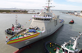 NAVANTIA launches the off-shore patrol vessel 'Audaz' for the Spanish Navy