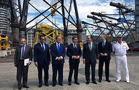 NAVANTIA e Iberdrola celebran el acto de entrega de las primeras jackets del parque eólico marino de Wikinger