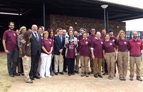 La Reina Sofía visita el Centro de Cría del Lince ibérico de Zarza de Granadilla gestionado por Tragsatec